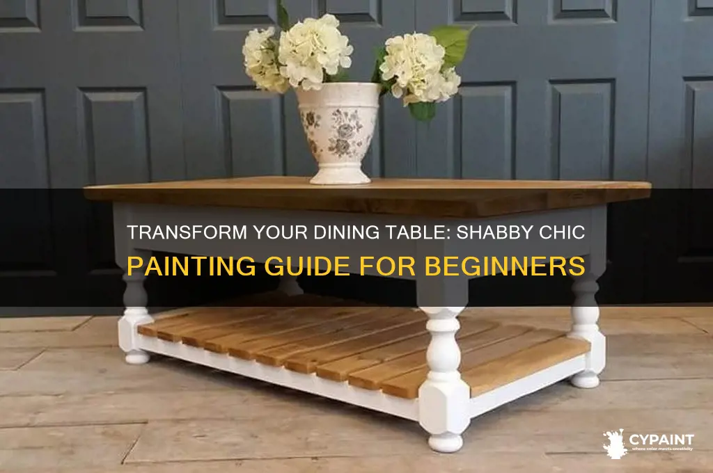 how to paint dining room table shabby chic