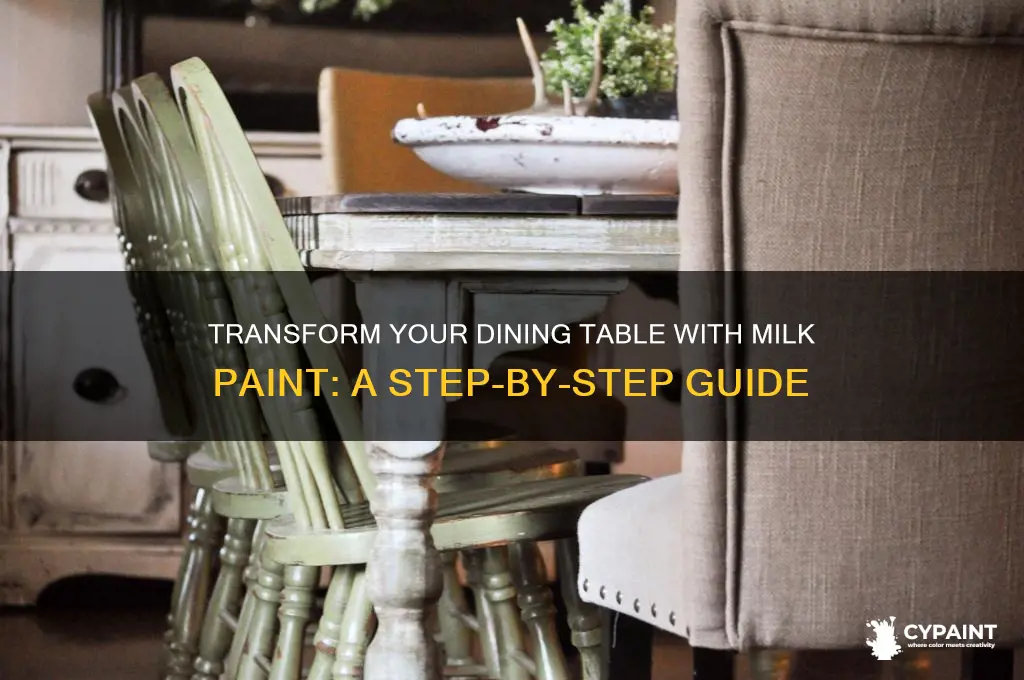 how to paint dining table with milk paint