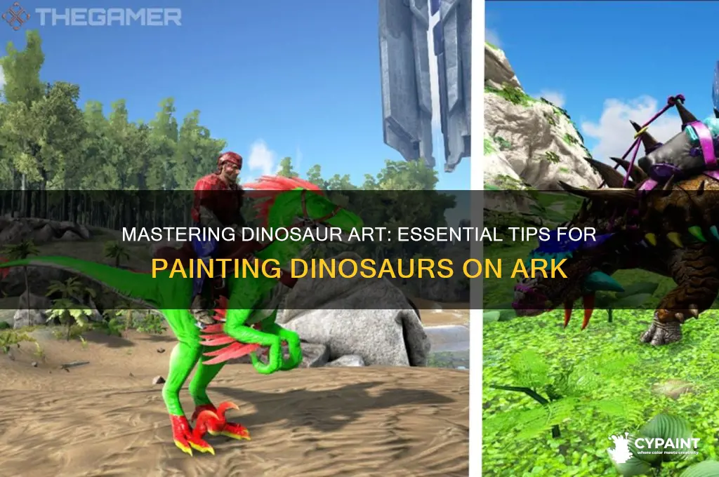 how to paint dinosaurs well ona rk