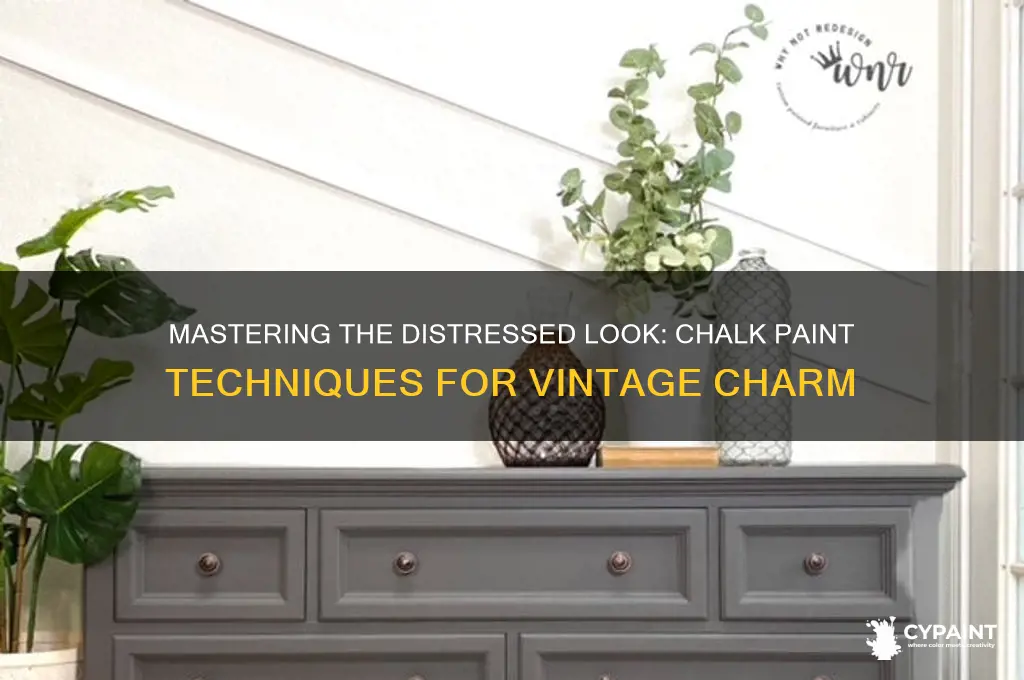 how to paint distressed look with chalkpaint