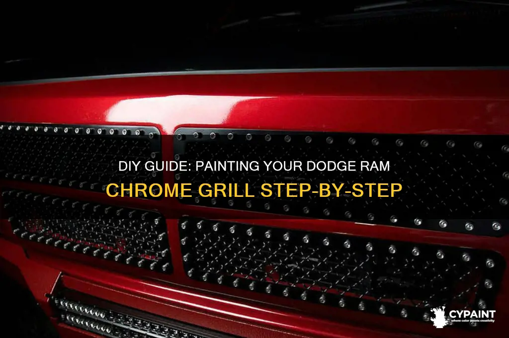 how to paint dodge ram chrome grill