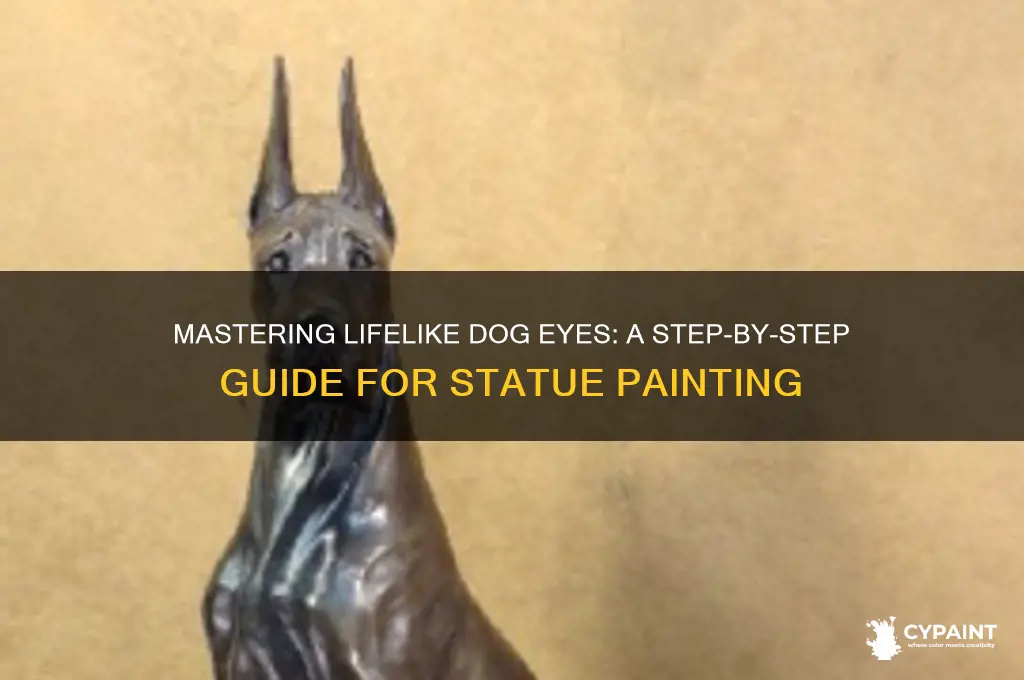 how to paint dog eyes on statue