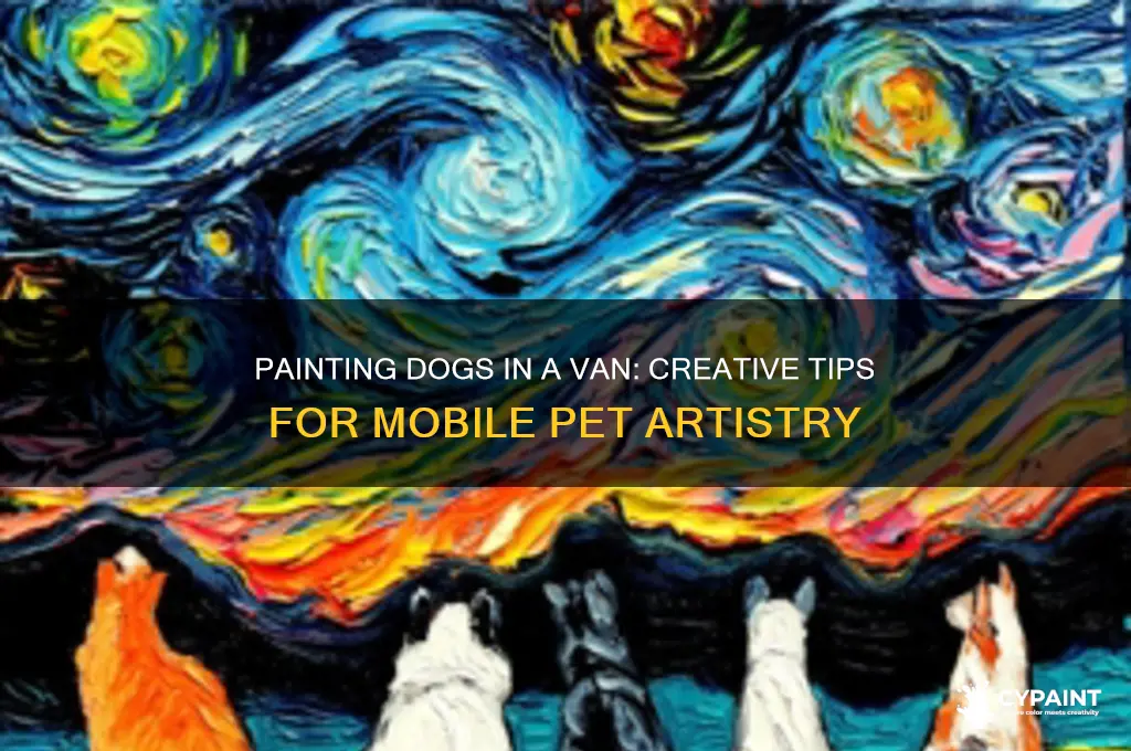 how to paint dogs in a van