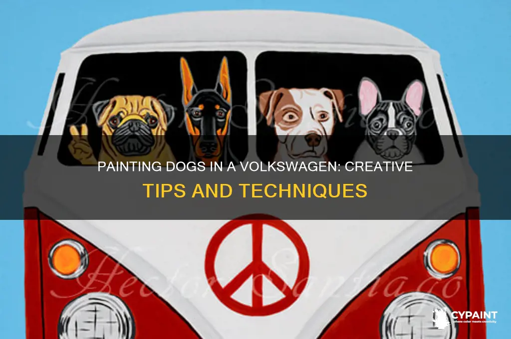 how to paint dogs in a volkswagen