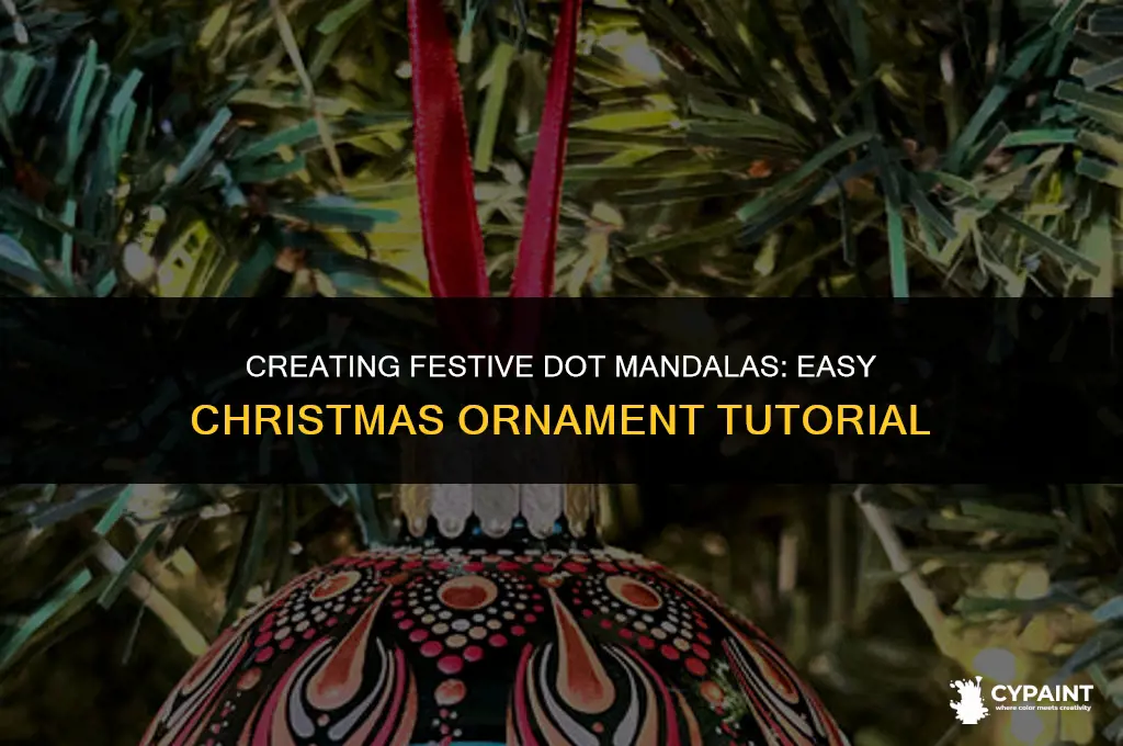 how to paint dot mandalas 2 easy christmas ornaments 1