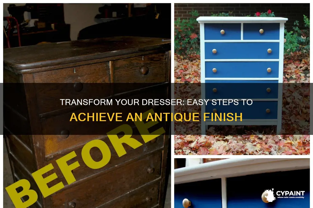 how to paint dresser to look antique