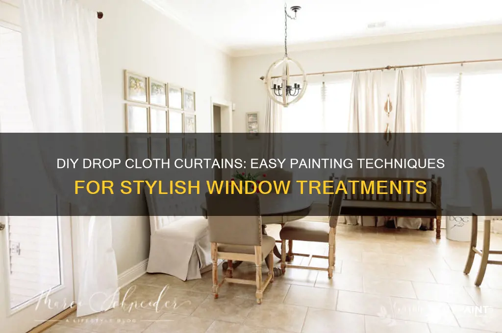 how to paint drop cloth for curtains