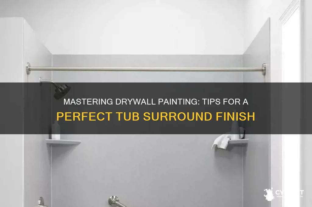 how to paint drywall around a tub