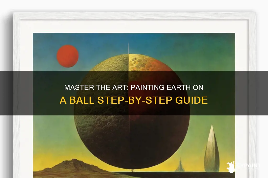 how to paint earth on a ball