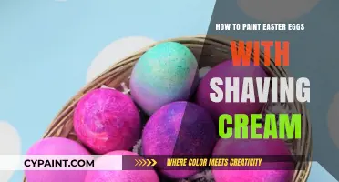Creative Easter Fun: Painting Eggs with Shaving Cream Technique