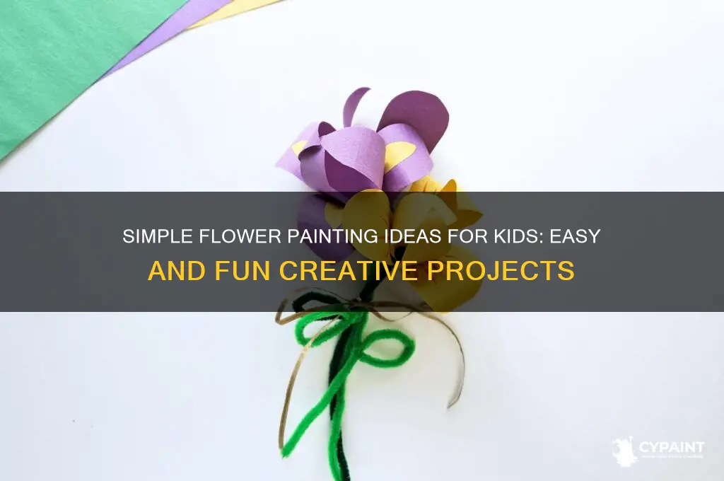 how to paint easy flowers for kids