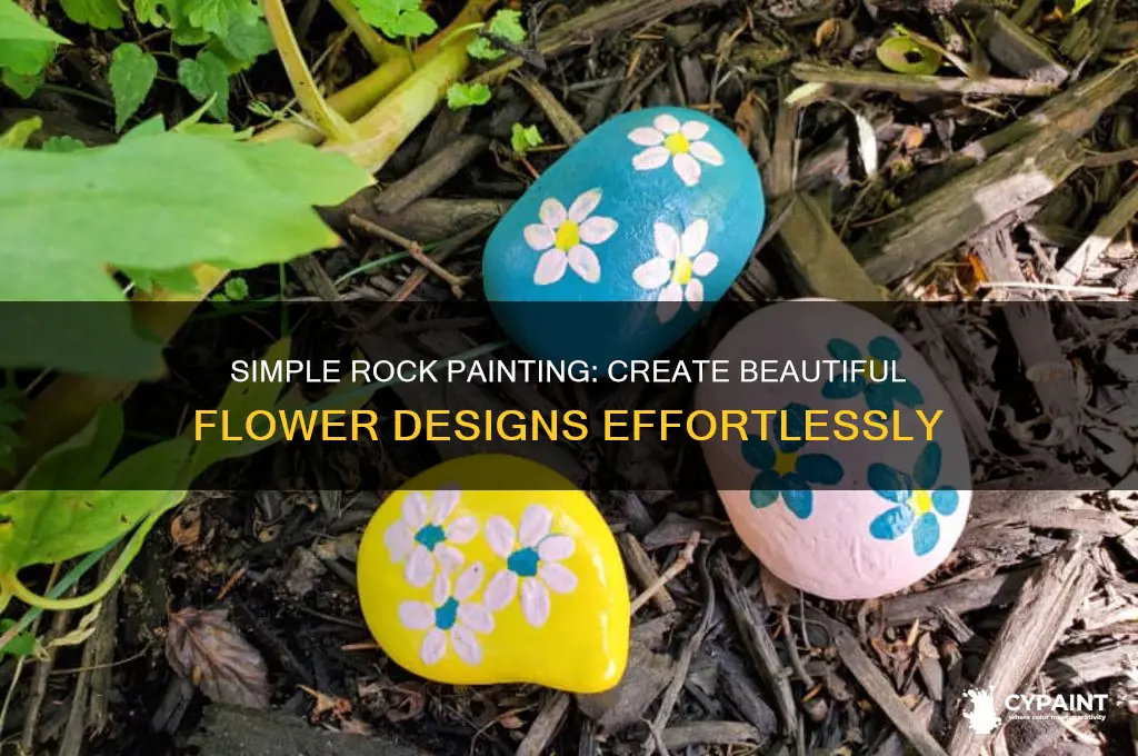 how to paint easy flowers on rocks