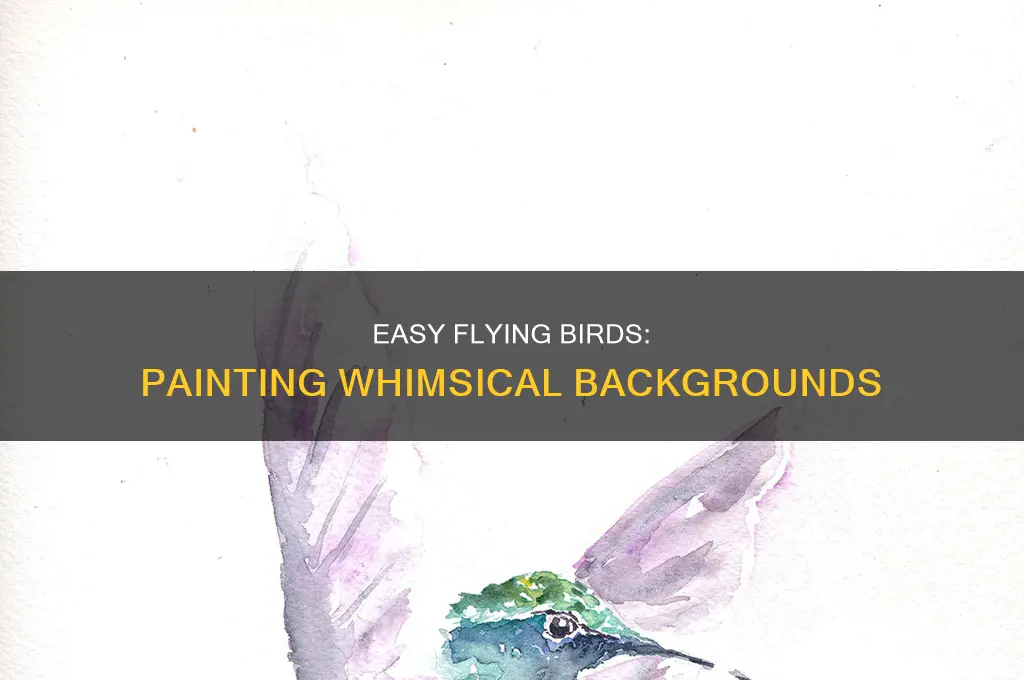 how to paint easy flying birds for a backgrounds