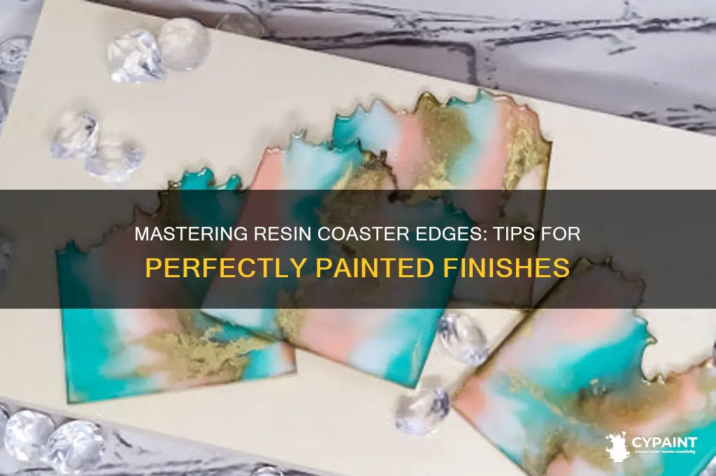 how to paint edges of resin coasters