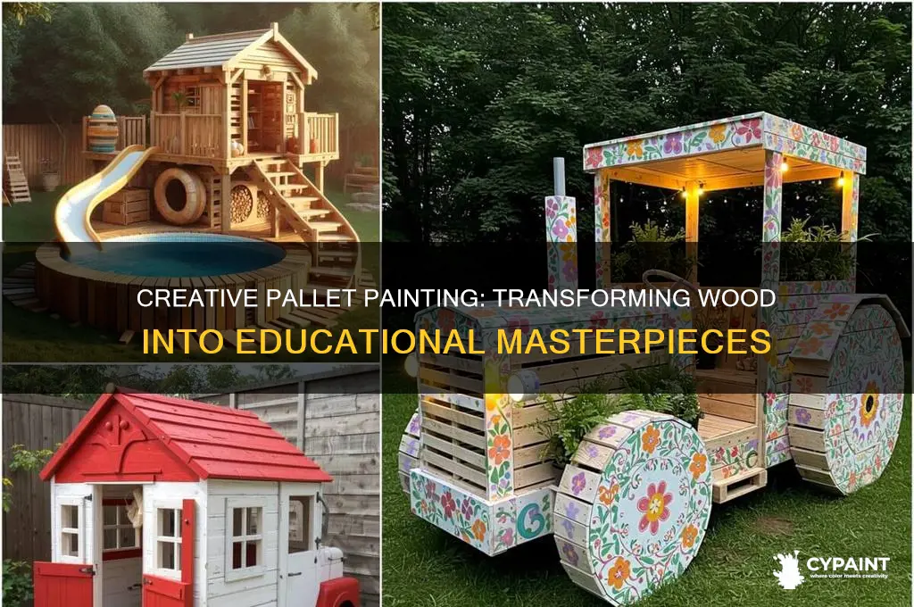 how to paint educational items on pallets