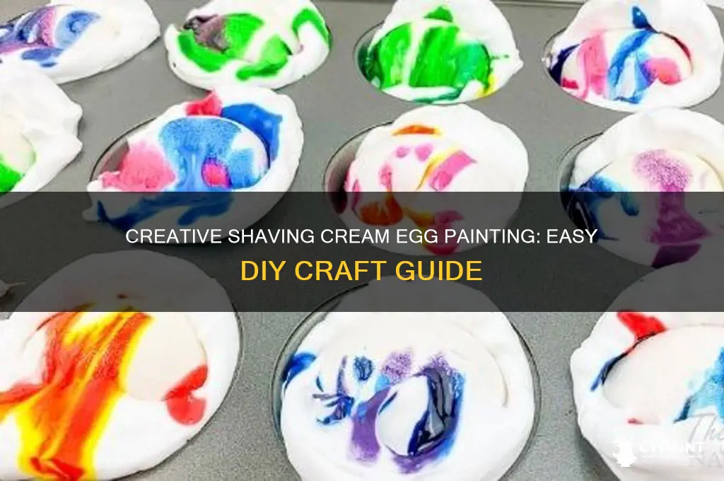 how to paint eggs with shaving cream