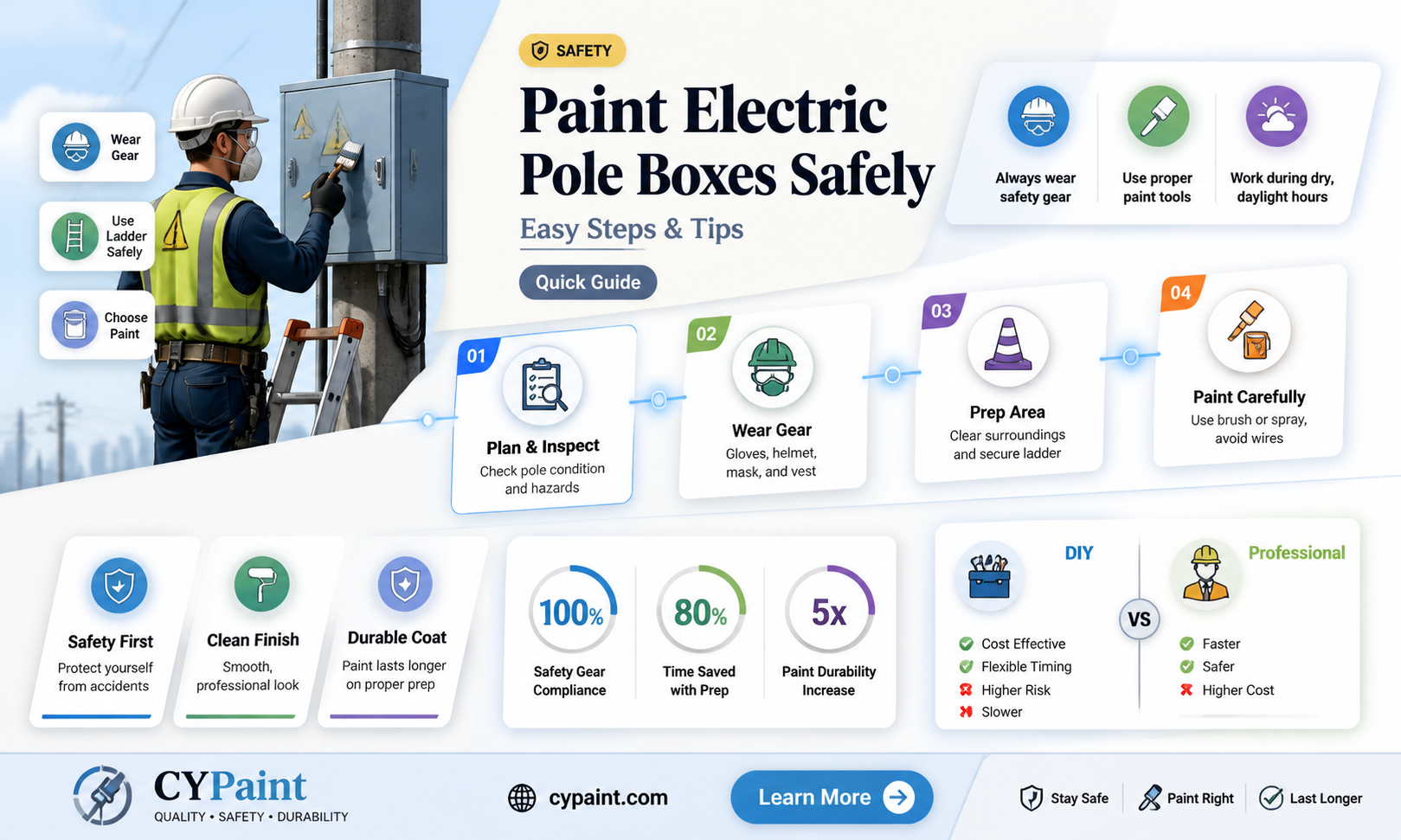 can i paint the box on an electric pole
