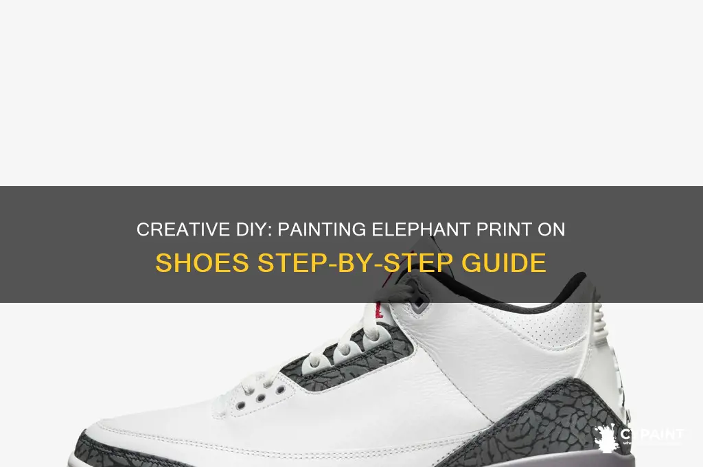 how to paint elephant print on shoes