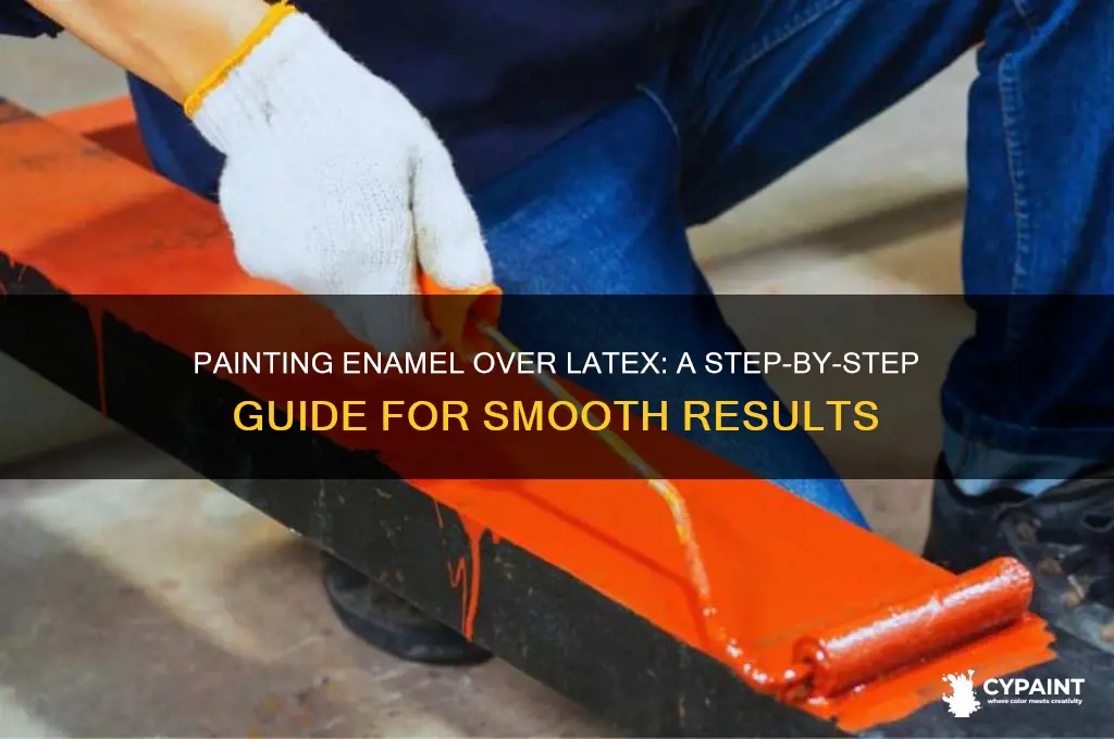 how to paint enamel paint over laytex paint