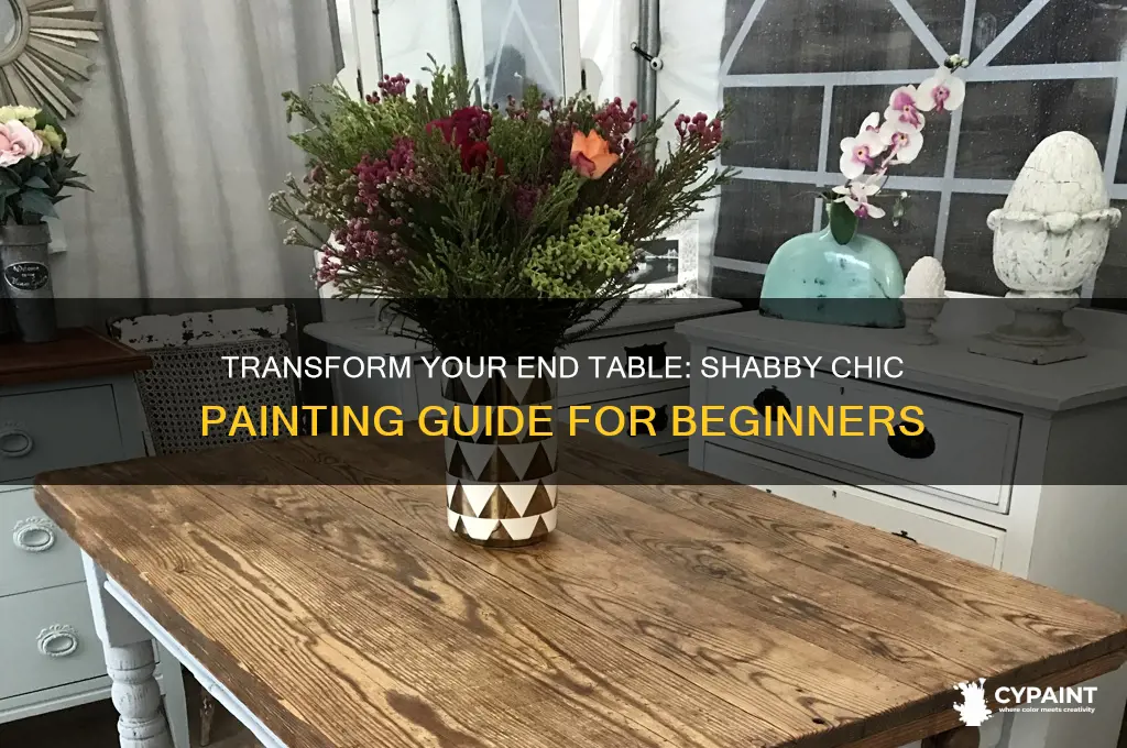 how to paint end table shabby chic