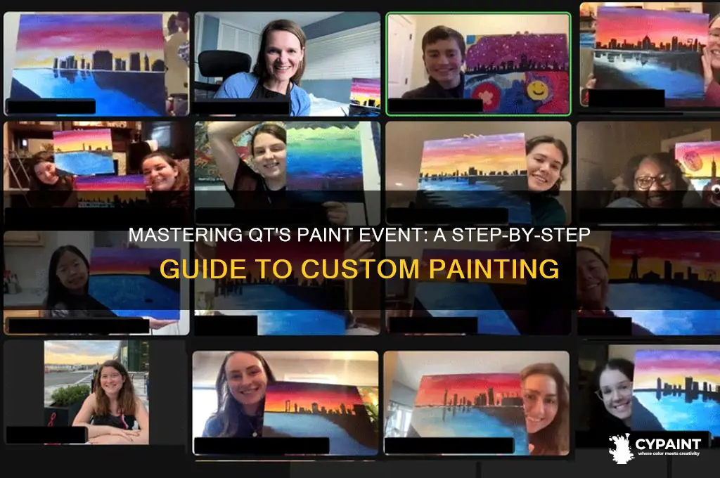 how to paint event is work in qt