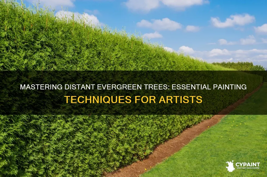 how to paint evergreen trees in the distance