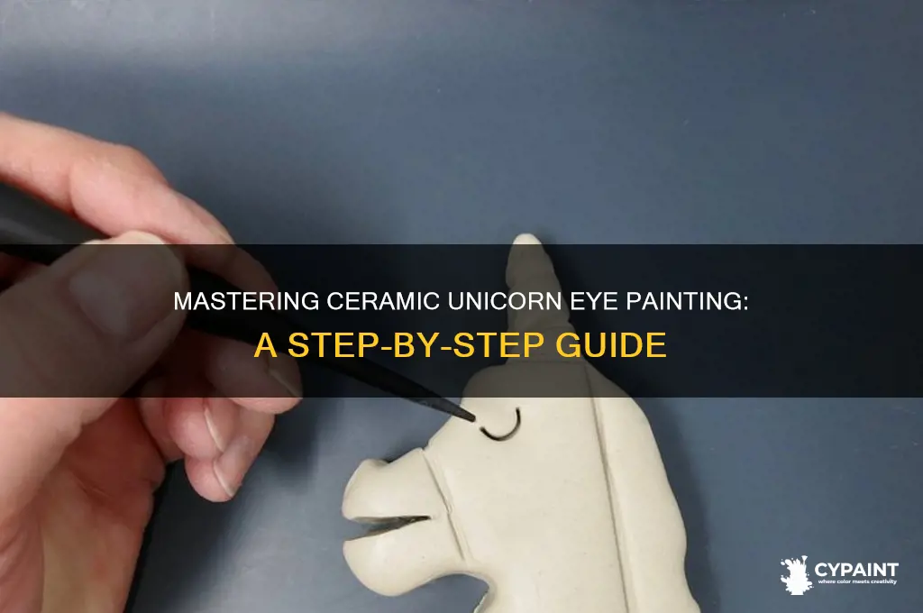 how to paint eyes on a ceramic unicorn