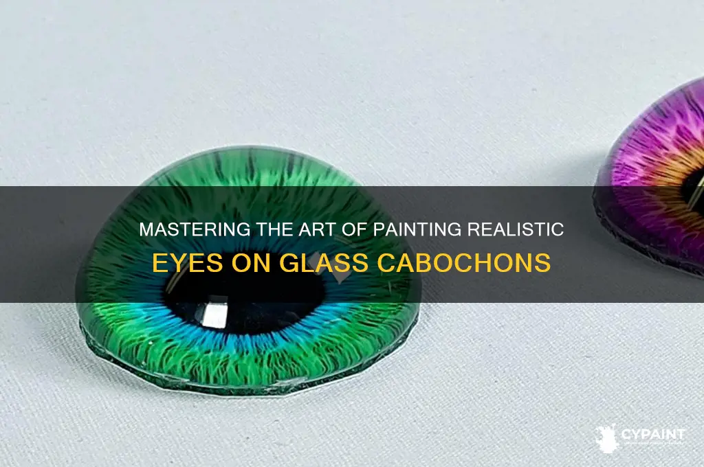 how to paint eyes on glass cobachons