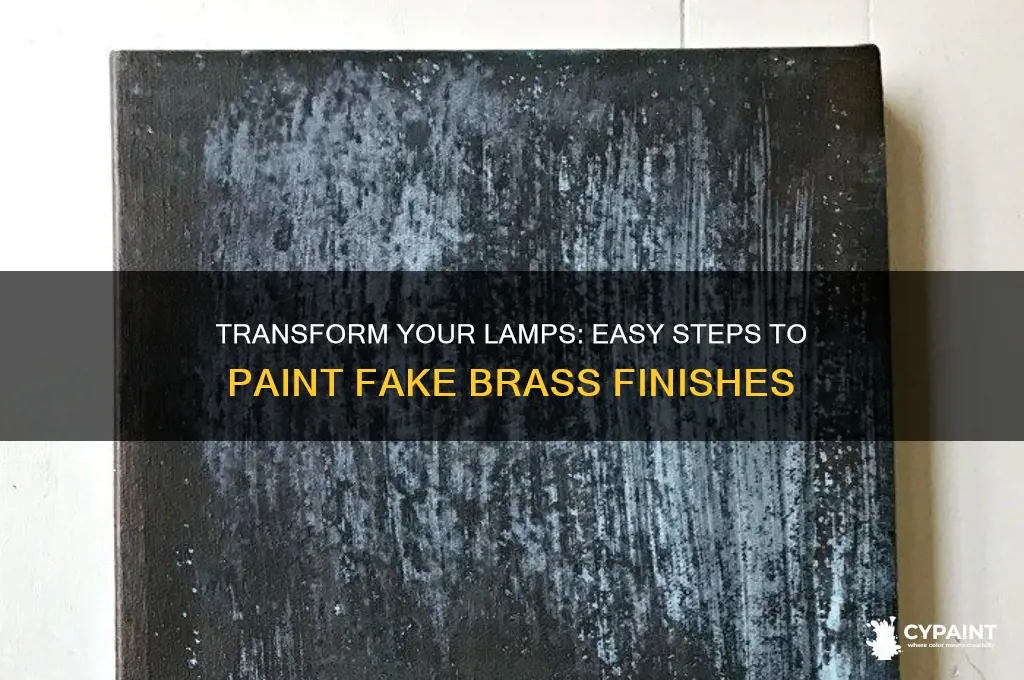 how to paint fake brass on lamps