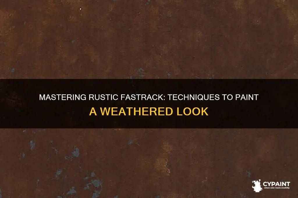 how to paint fastrack to look rusty