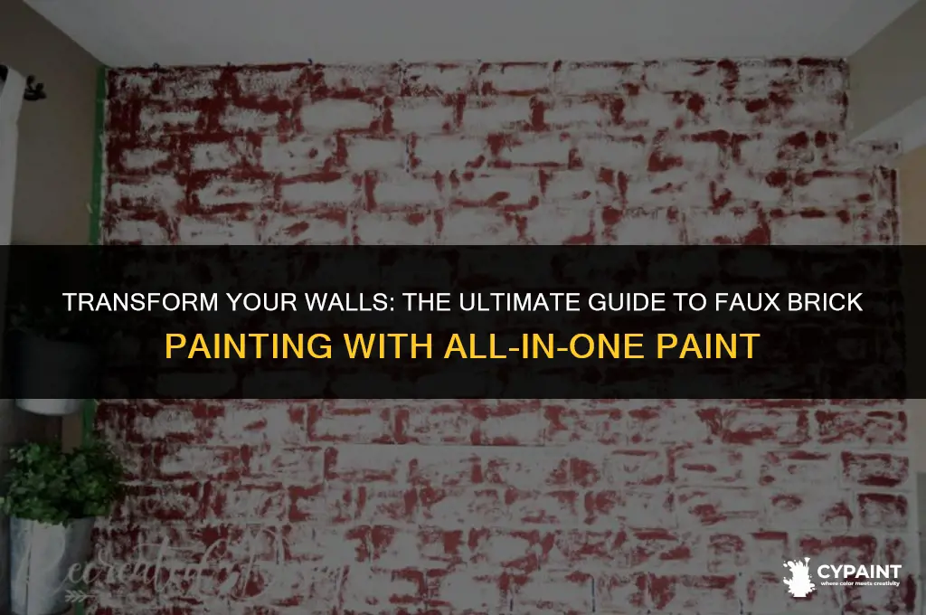 how to paint faux brick with all in one paint