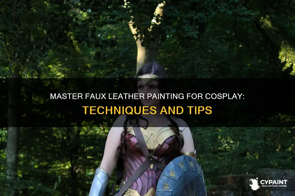 how to paint faux leather for cosplay