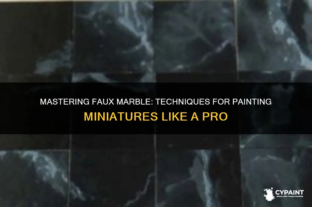 how to paint faux marble on miniatures