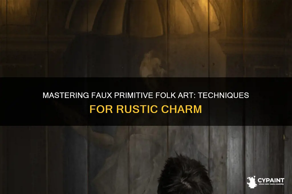 how to paint faux primitive folk art