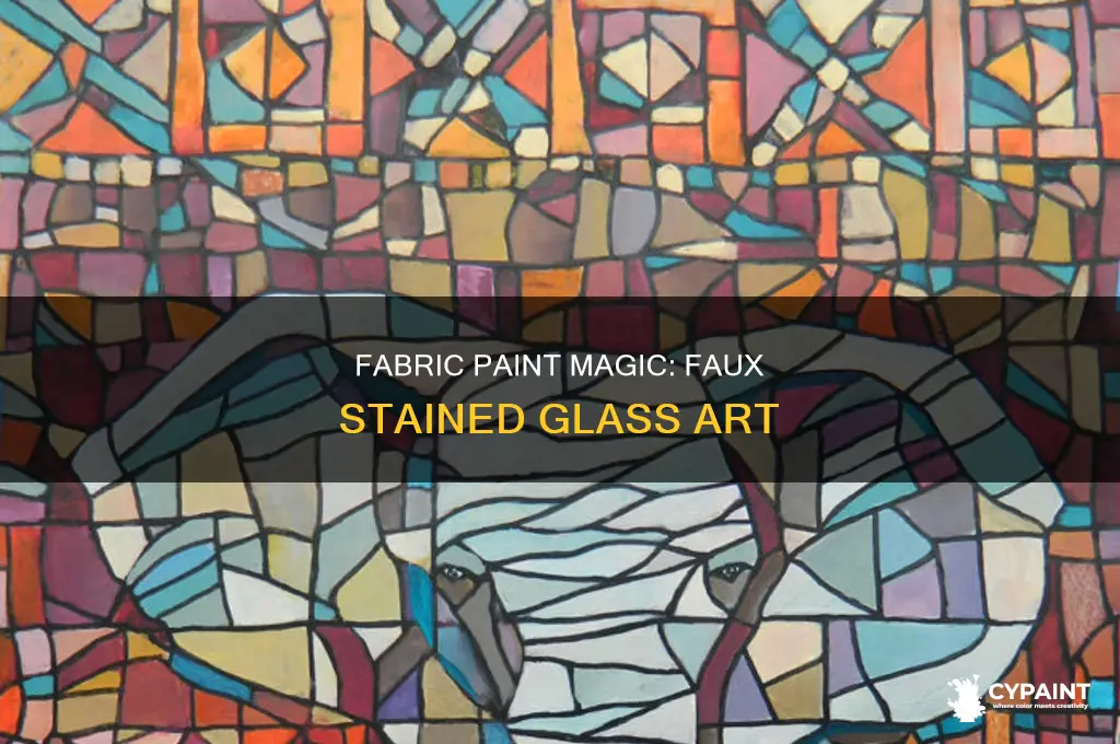 how to paint faux stained glass with fabric paint