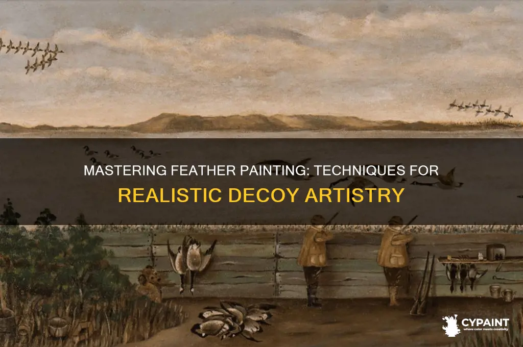 how to paint feathers on a decoy