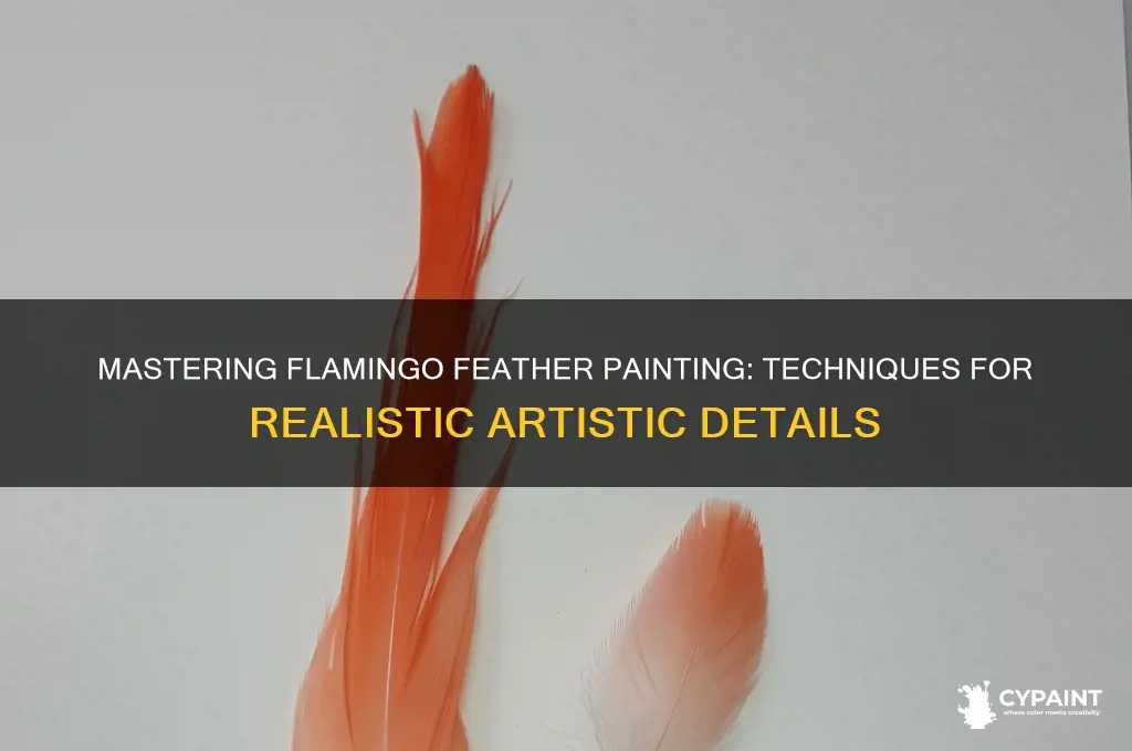 how to paint feathers on a flamingo