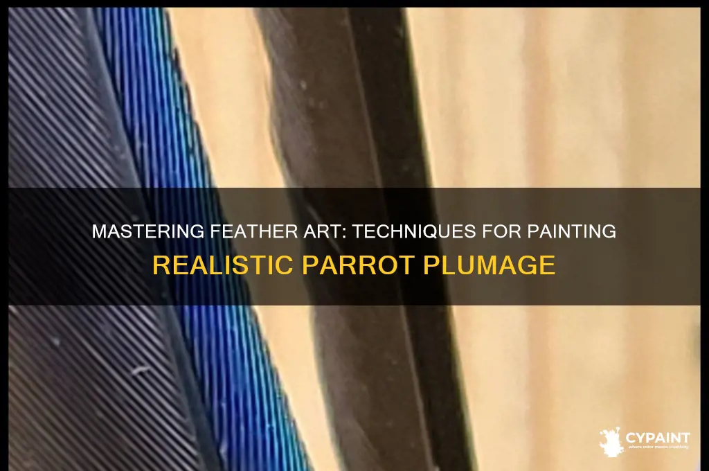 how to paint feathers on a parrot