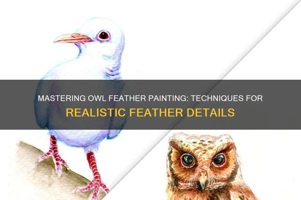 how to paint feathers on an owl