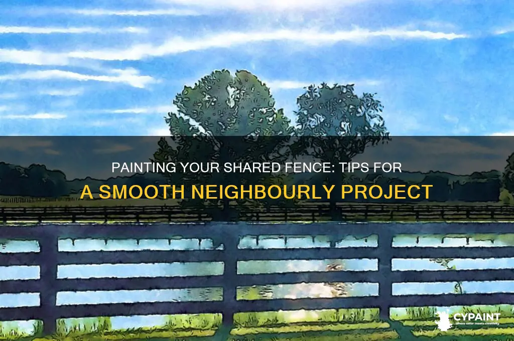 how to paint fence that against neighbours side