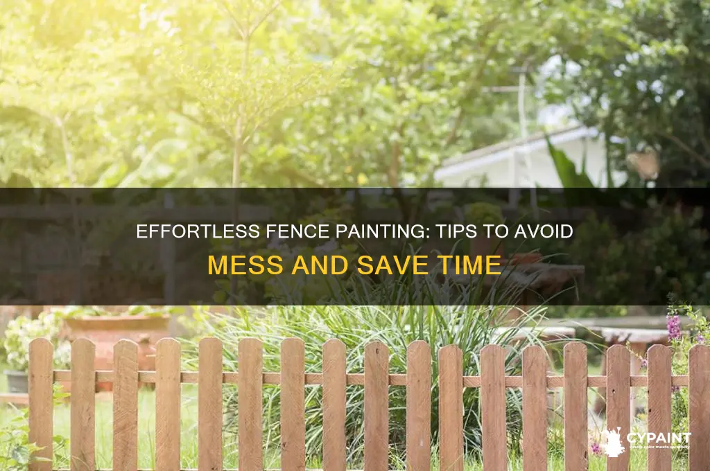 how to paint fence without going through