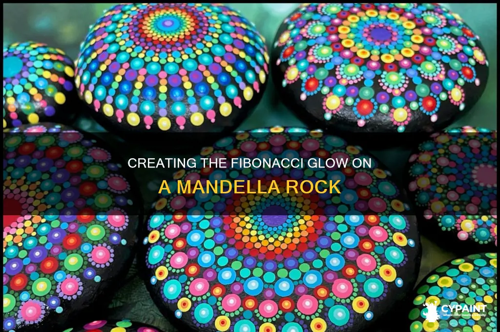 how to paint fibonacci glow pattern on mandella rock