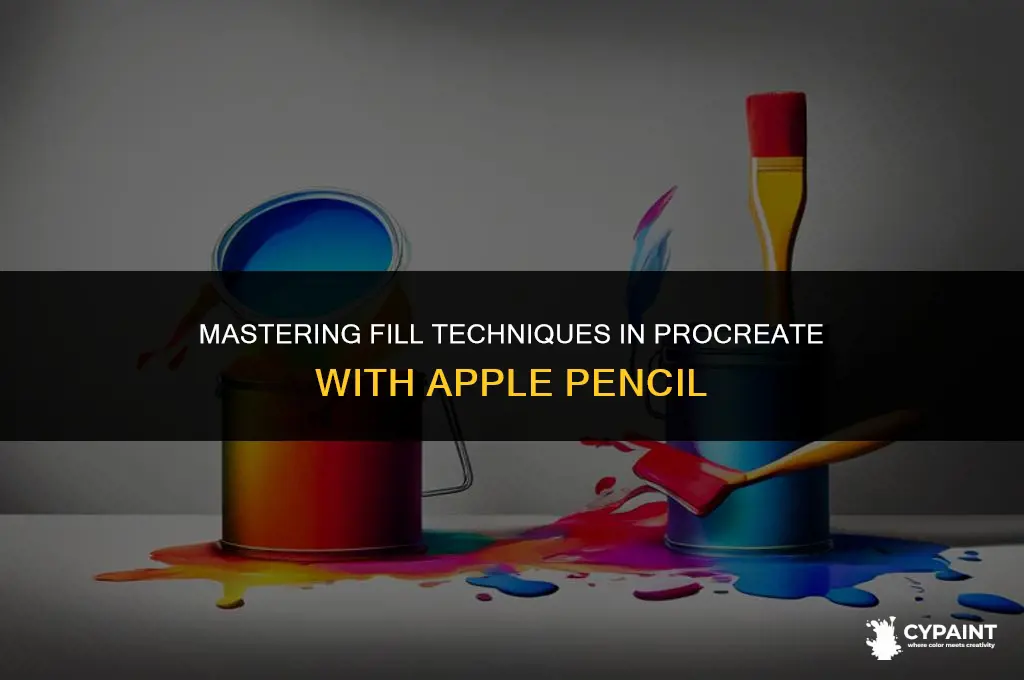 how to paint fill on ipad procreate with apple pencil