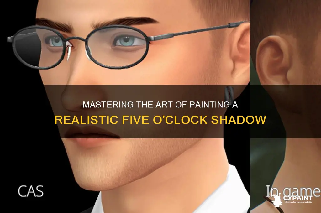 how to paint five o clock shadow