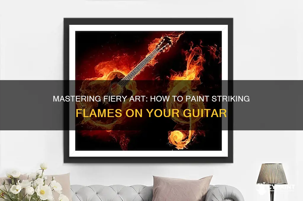 how to paint flames on a guitar
