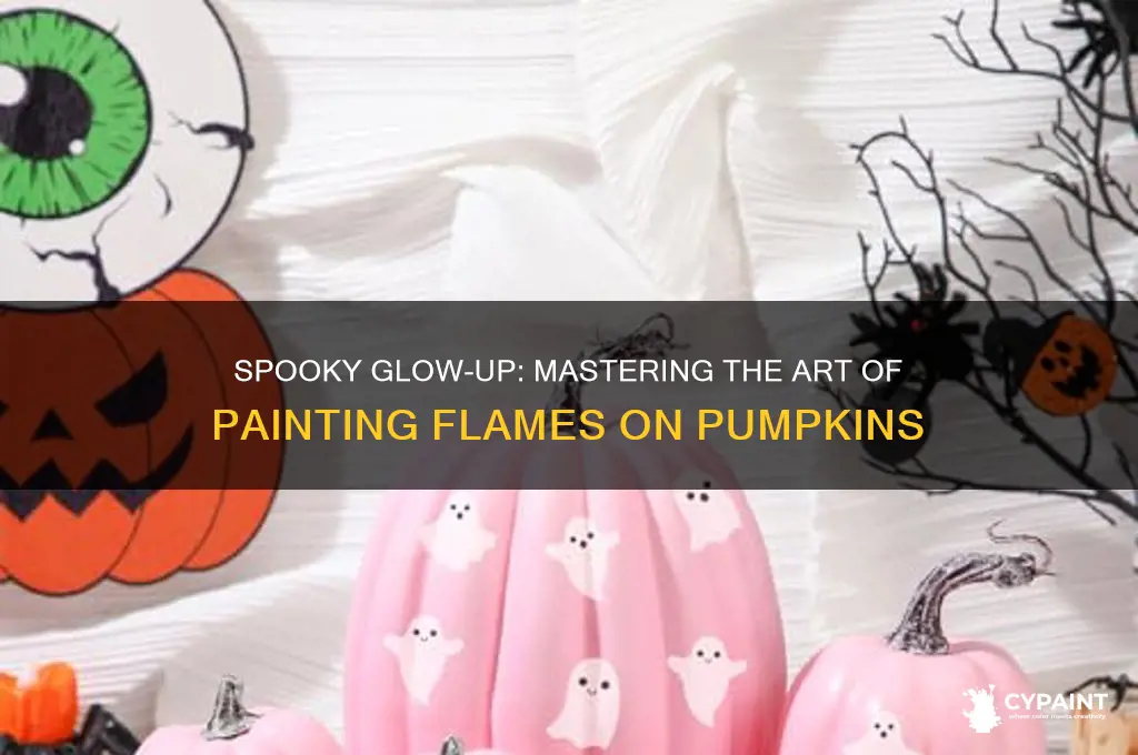 how to paint flames on a pumpkin