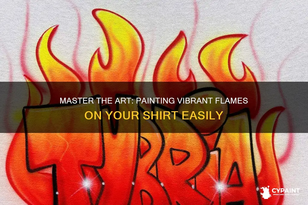 how to paint flames on a shirt
