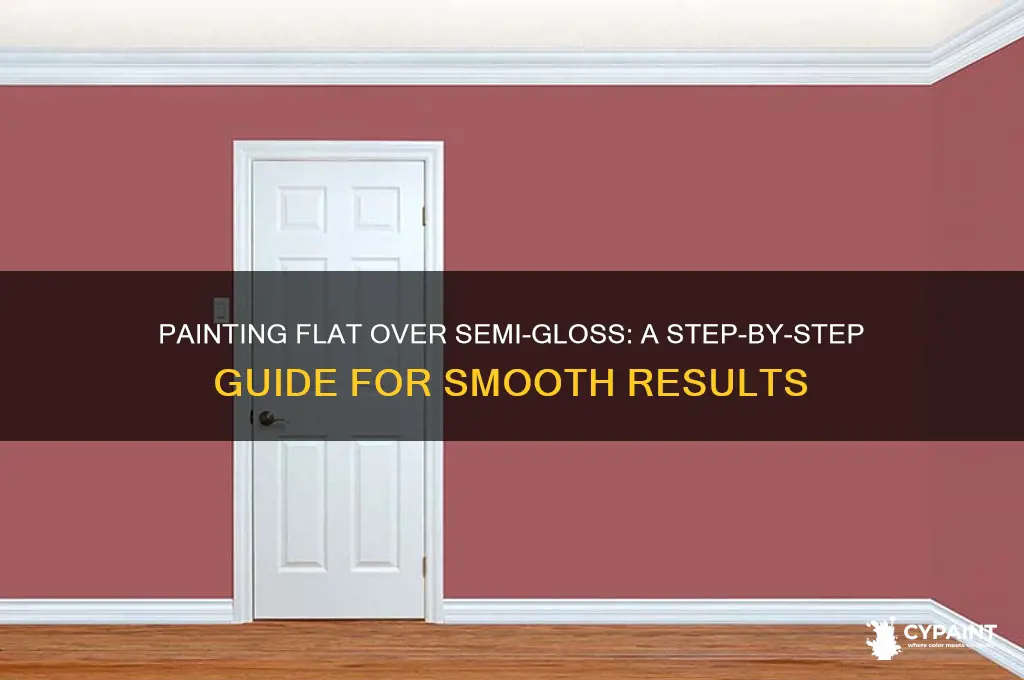 how to paint flat over semi gloss paint