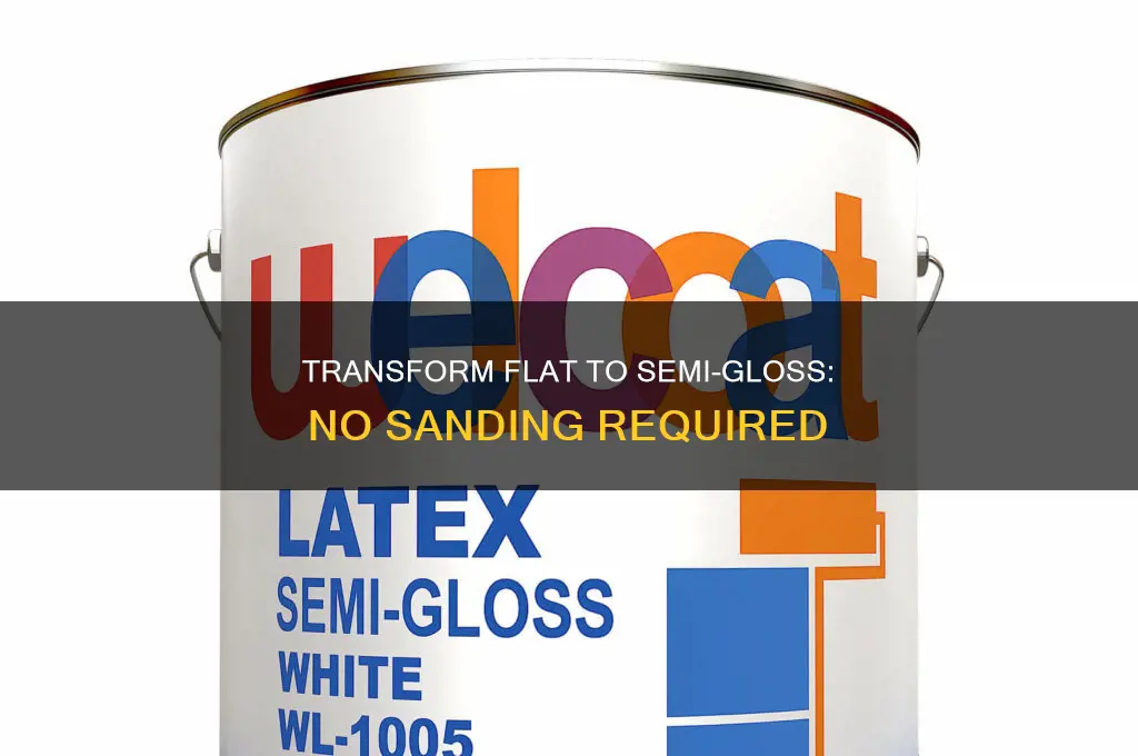 how to paint flat over semi gloss without sanding