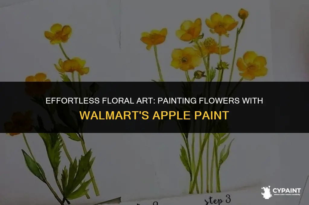 how to paint flowers easy with apple paint from walmatt